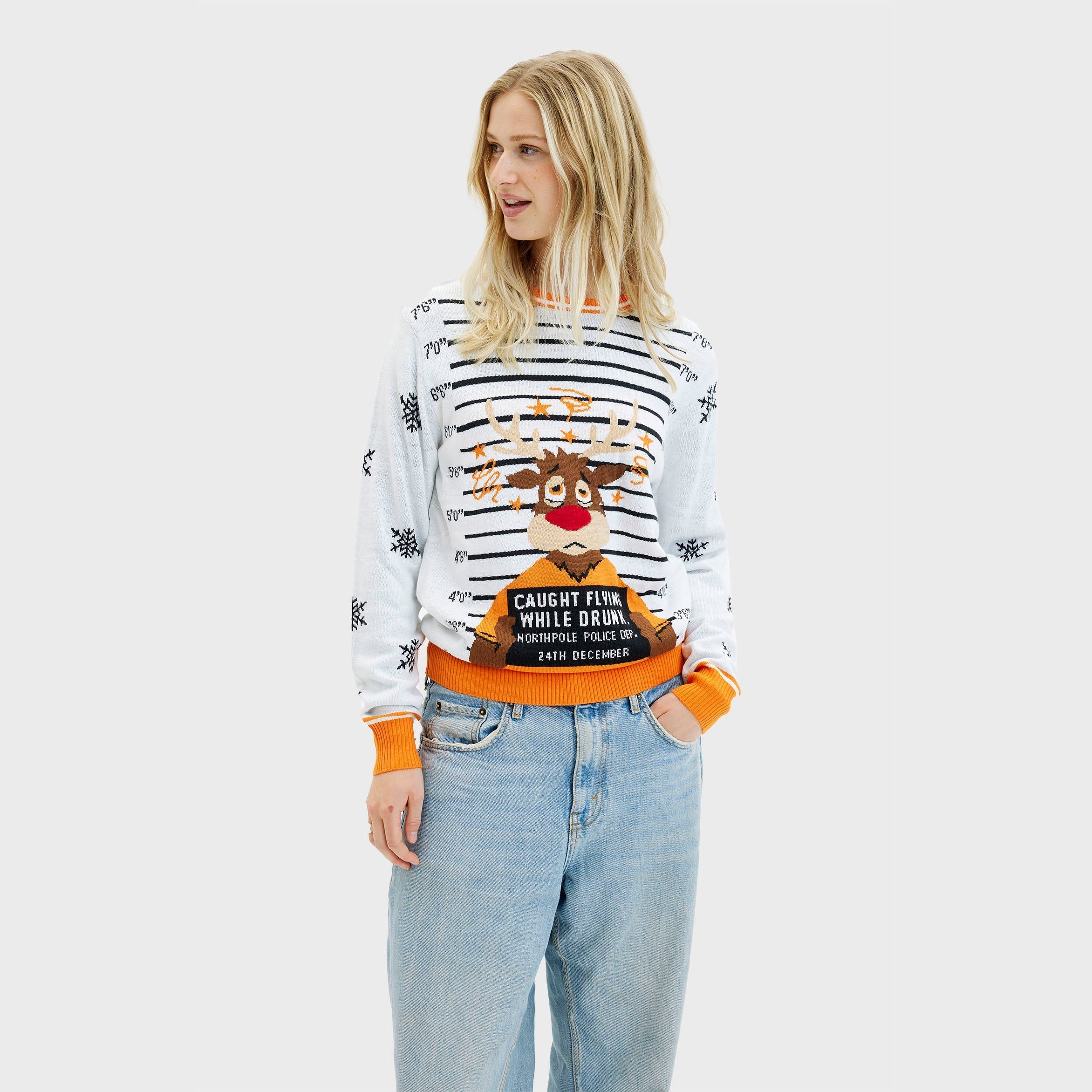 Criminal Rudolph Christmas Sweater โ Women